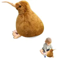 Merkloos Kiwi-Vogel-Plüschtier – Weicher und realistischer Plüsch-Puppe, 20 cm groß