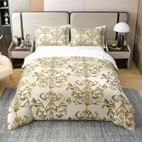 OEM Bettwäsche-Set Super Kingsize 100% Baumwolle Damast Gold