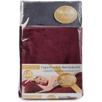 OEM Wendbares Bettwäsche-Set, 155x220 cm, 80x80 cm, Bordeaux/Anthrazit