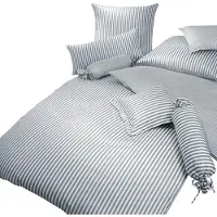 OEM Bettwäsche Mako-Satin 155x220 + 80x80 cm, grau