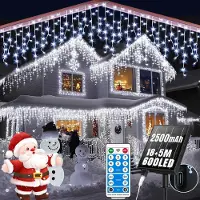 Dripio Eispegel Solar-Lichterkette 600 LEDs, Außenbeleuchtung