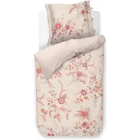 OEM Bettwäsche 200x200+2x80x80 cm, Blumenmuster, 100% Baumwolle, rosa