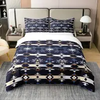 OEM Baumwoll-Bettbezug Azteken-Muster King 230x220 cm
