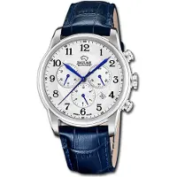 Jaguar Acamar Herren Uhr Chronograph Armbanduhr Leder blau Elegant Luxus D3UJ968/4