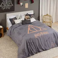 OEM Bettwäsche 200x200 cm, 100% Baumwolle, Deathly Hallows Motiv