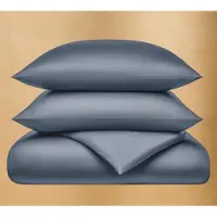 OEM Bettwäsche 155x220 cm Baumwolle Mako-Satin dunkelblau