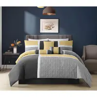 OEM 7-teiliges Patchwork-Bettwäsche-Set, Polyester, Oversized King