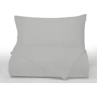 OEM Bettwäsche-Set 4-teilig, Perkal-Baumwolle, dunkelgrau, 260x280 cm