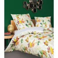 OEM Mako-Satin Bettwäsche 135x200+80x80 cm Herbstblätter
