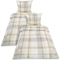 OEM Flanell Bettwäsche Set 4-tlg. 155x220 cm + 2 Kissen 80x80 cm