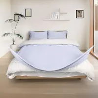 OEM Bettwäsche-Set 3-tlg., Baumwolle, 400TC, 200x200 cm, Wolkenblauw