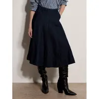 Apricot Midirock "Wadenlanger Rock aus Denim" mit Reißverschluss
