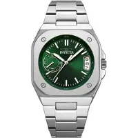 Invicta Cuadro 70658 Herrenuhr - Quarzuhrwerk - Metall mit grünem Zifferblatt - 42 mm