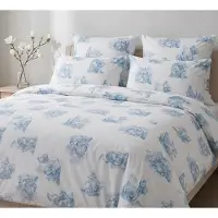 OEM Bettwäsche-Set Toile de Jouy, 240x220 cm + 2x 65x65 cm