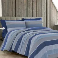 OEM Bettwäsche-Set 100 % Baumwolle, bedruckt, Garda Blue, Einzelbett