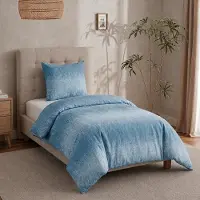 OEM Bettwäscheset 135x200 cm, 100% Baumwolle, 2-teilig, Petrol