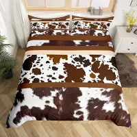 OEM Bettwäsche-Set Kingsize Kuhfell-Print 230x220 cm 3-teilig