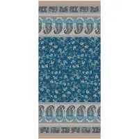 OEM Foulard aus 100% Baumwolle Mako-Satin, Blau, 180x270 cm