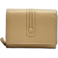 DrachenLeder Florence Geldbörse Portemonnaie Damen Leder helltaupe beige 12x9x3cm D3OPF106I3