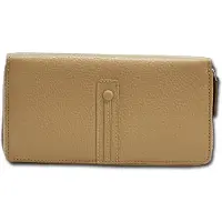 DrachenLeder Florence Geldbörse Portemonnaie Damen Leder helltaupe beige 19x10x2,5cm D3OPF105I3