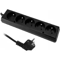Ltc Audio LTC Mehrfachsteckdosenleiste 5-fach 3m Schwarz mit Erdung