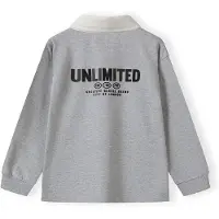 MINOTI - Poloshirt für Jungen, Langärmlig MN198 (98) (Grau)