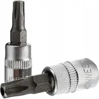 Jonnesway Schlüssel, Torx, 5-Kant, TS27, mit 1/4"-Aufsatz