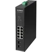 Edimax Industrial PoE+ DIN Rail Switch IP30 - Switch - 1 Gbps