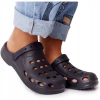 Permani Damen Herren Kinder Clogs Schaum Badeschuhe Gartenschuhe in Schwarz Agenda Gr.36