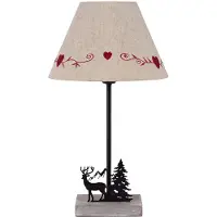 Clayre & Eef Tischlampe Braun Holz