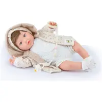 MARINA AND PAU Marina&Pau Newborn Alina, Stoffpuppe aus Musselin, für Damen, ab 3 Jahren, für Jungen/Mädchen, 450 mm, mehrfarbig