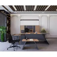 AEA Luxus Büro Möbel Einrichtung Schreibtisch Couchtisch Aktenschrank Set 3tlg