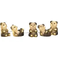 Konstsmide LED-Leuchtfigur Pandabär, 5er-Set als Kette