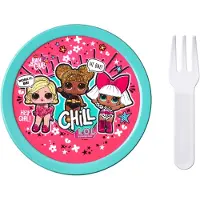 Mepal Lunchbox "Fruchtbox mit Gabel Campus 300 ml", bunt (l.o.l surprise), L:6,7cm, Kunststoff, Lebensmittelaufbewahrungsbehälter, Lunchbox
