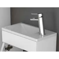 OEM Waschtischunterschrank Gabun Weiß, 71x40,5x22,5 cm, Keramikbecken