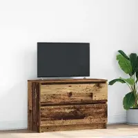 Merkloos Antiker HolztV-Schrank mit 2 Schubladen
