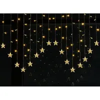 Dripio Lichtvorhang mit Sternen, 2x1 m, 104 LEDs, warmweiß, USB