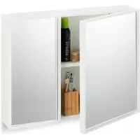 OEM Spiegelschrank 2 Türen, 50x65x15,5 cm, Weiß, MDF