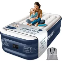 Merkloos Luftmatratze Luftbett Queen - Mit eingebauter Pumpe - 203 x 99 x 46 cm - Belastbar bis 220 kg - Mit Tragetasche
