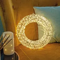 Dripio LED-Lichtkrans 30 cm, 1440 warmweiße LEDs, Timer, Innen & Außen