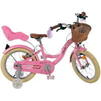 Volare Blossom Kinderfahrrad - Mädchenmodell - 16 Zoll - Rosa - Mit zwei Handbremsen