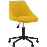vidaXL Bürostuhl Drehbar Senfgelb Samt