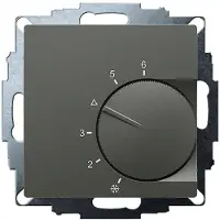 Eberle 547890054302 UP-Raumregler, Anthrazit 55x55, 5-30C, AC 230V, Ausgang Kontaktlos mittels Triac, Schaltbar 5 Stellantriebe a 3W UTE