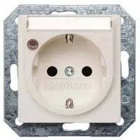 Siemens 5UB1553 DELTA i-system Steckdose m. Schriftf./ erh. Berühr.schutz/Funktionsanz., elektroweiß