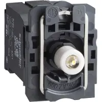 Schneider Electric Electric ZB5AV5D1 Lampenfassung mit Befestigungsflansch, Harmony XB5, Kunststoff, weiß, LED BA9s, Schraubklemme, 400V
