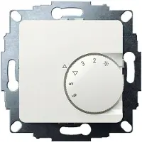 Eberle UP-Raumregler UTE 2100 RAL9010 glanz, 50x50 mm, Temperatur 5-30C, AC 230V