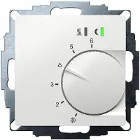 Eberle 547895524602 UP-Raumregler, RAL9016 glänzend 55x55, 5-30C, AC 24V, Triac-Ausgang, Schaltbar 5 Stellantriebe a 3W, Change-Over-Eingang, TA