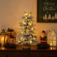 Syfax Mini Weihnachtsbaum 60 cm 25 LEDs Warmes Weiß PVC und PE