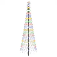 Syfax LED-Weihnachtsbaum 300 cm 350 LEDs Mehrfarbig Eisen Schwarz