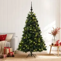 Syfax Künstlicher Weihnachtsbaum mit Weihnachtskugel 150 cm 150 LEDs